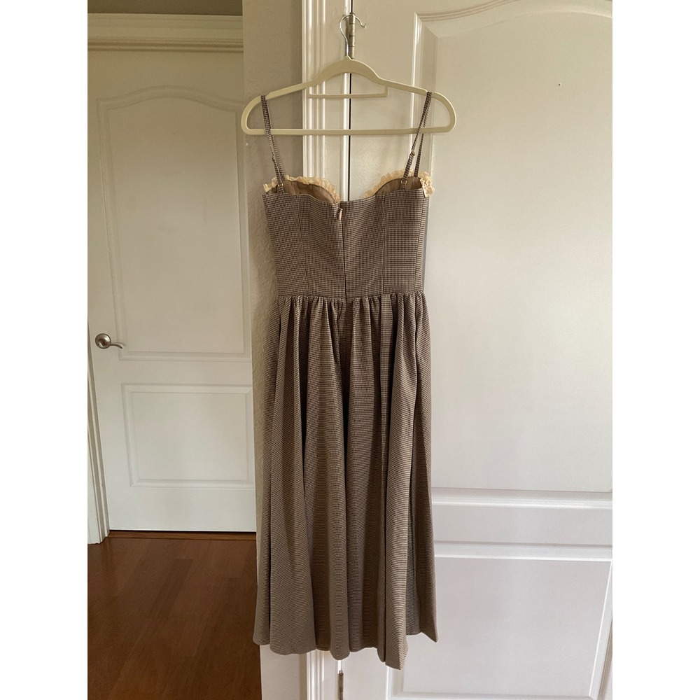 Lace Made Wheatfall Manor Dress Brown Houndstooth Size Small New With Tags - Picture 7 of 8